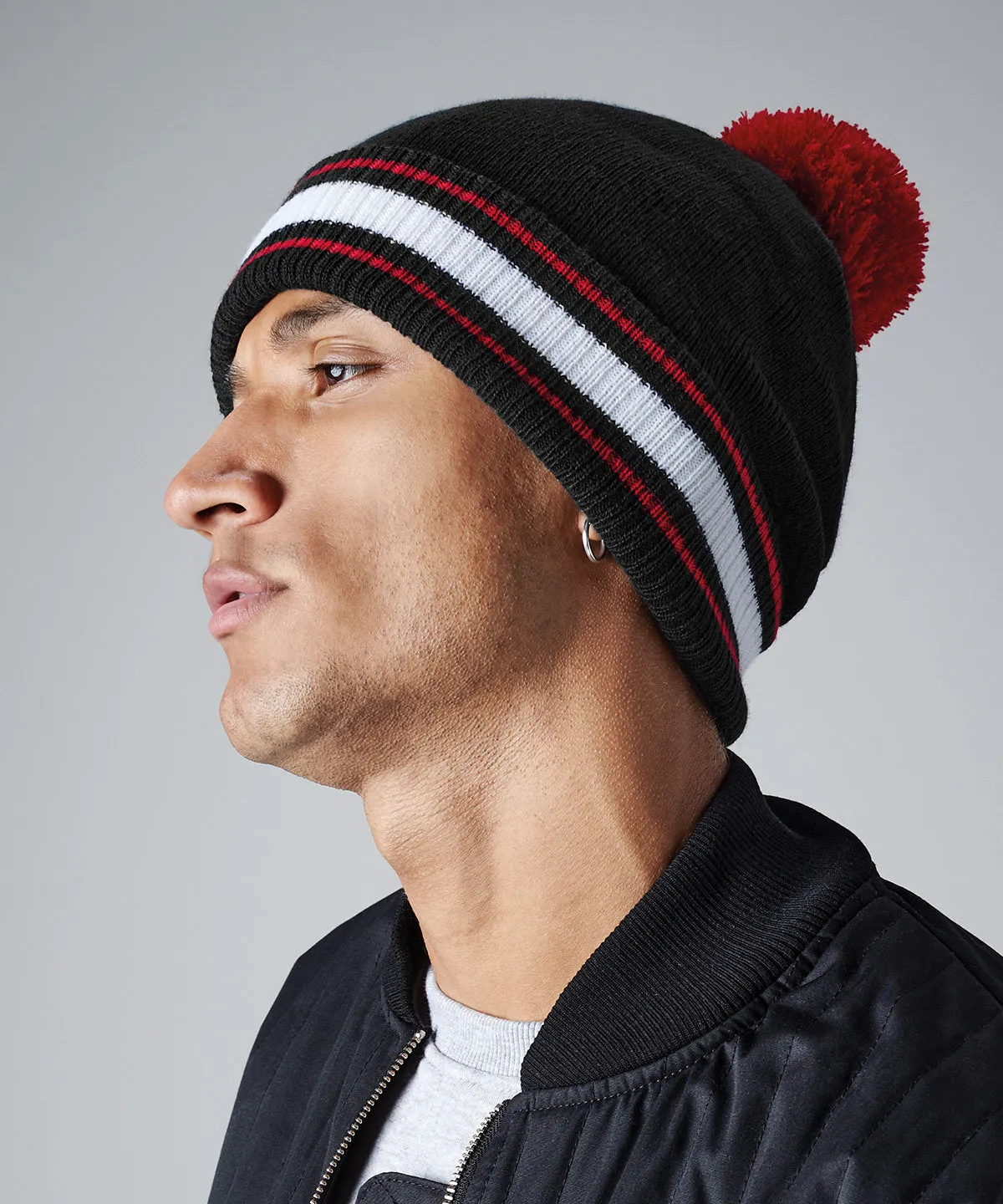 Stadium beanie | French Navy/Classic Red/White