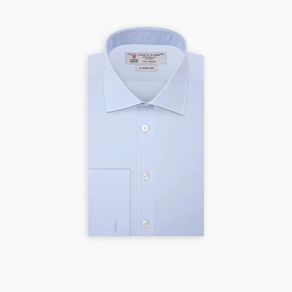 Two-Fold 120 Light Blue Shirt with Regent Collar and Double Cuffs