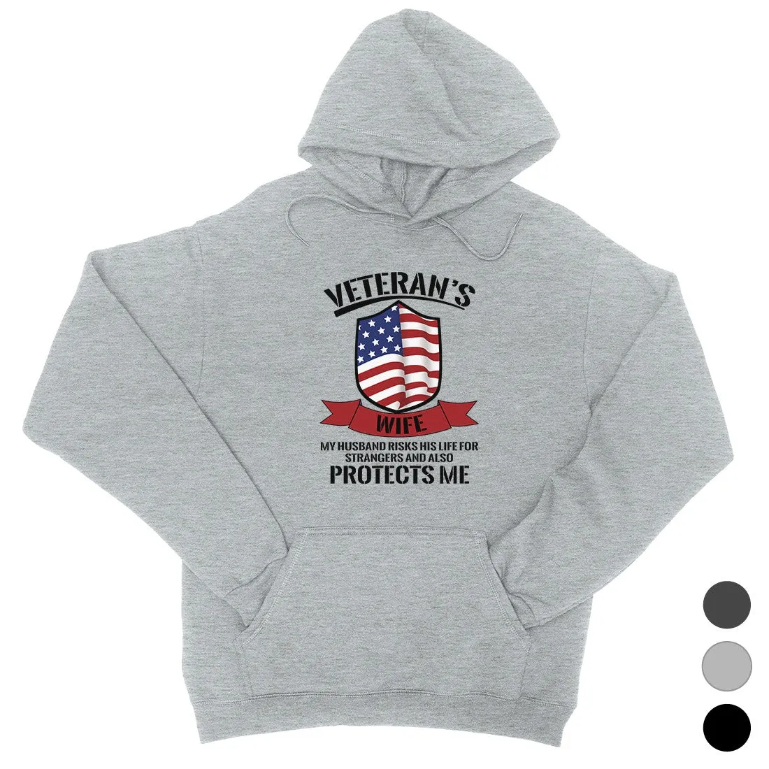 Veterans Wife Hoodie Unisex Hooded Sweatshirt Proud Army Wife Gift