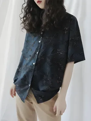 Vintage Leaf Designed Shirt