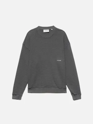 Waffle Textured Sweatshirt -- Charcoal Grey