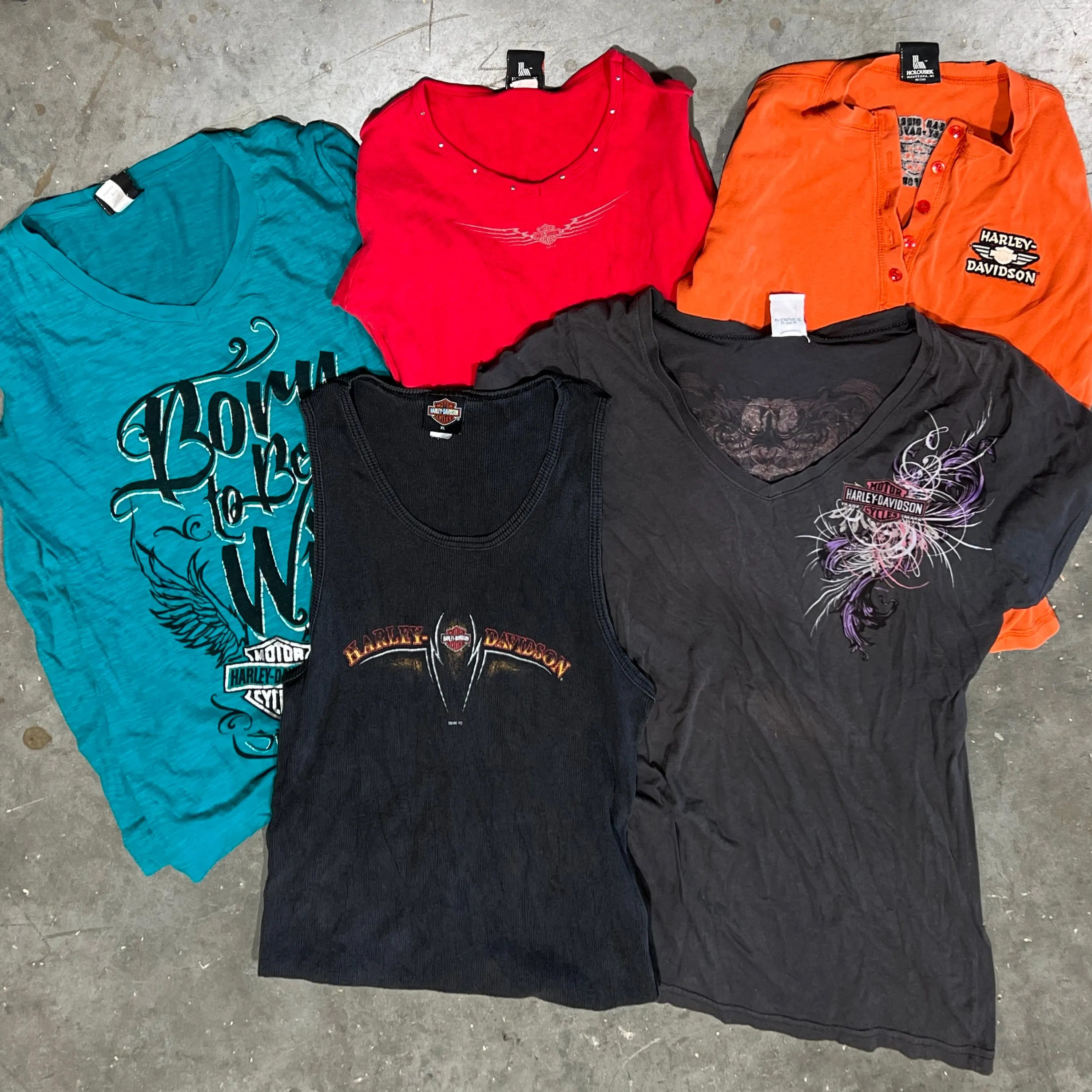 Womens Harley & Biker T-Shirts Bale