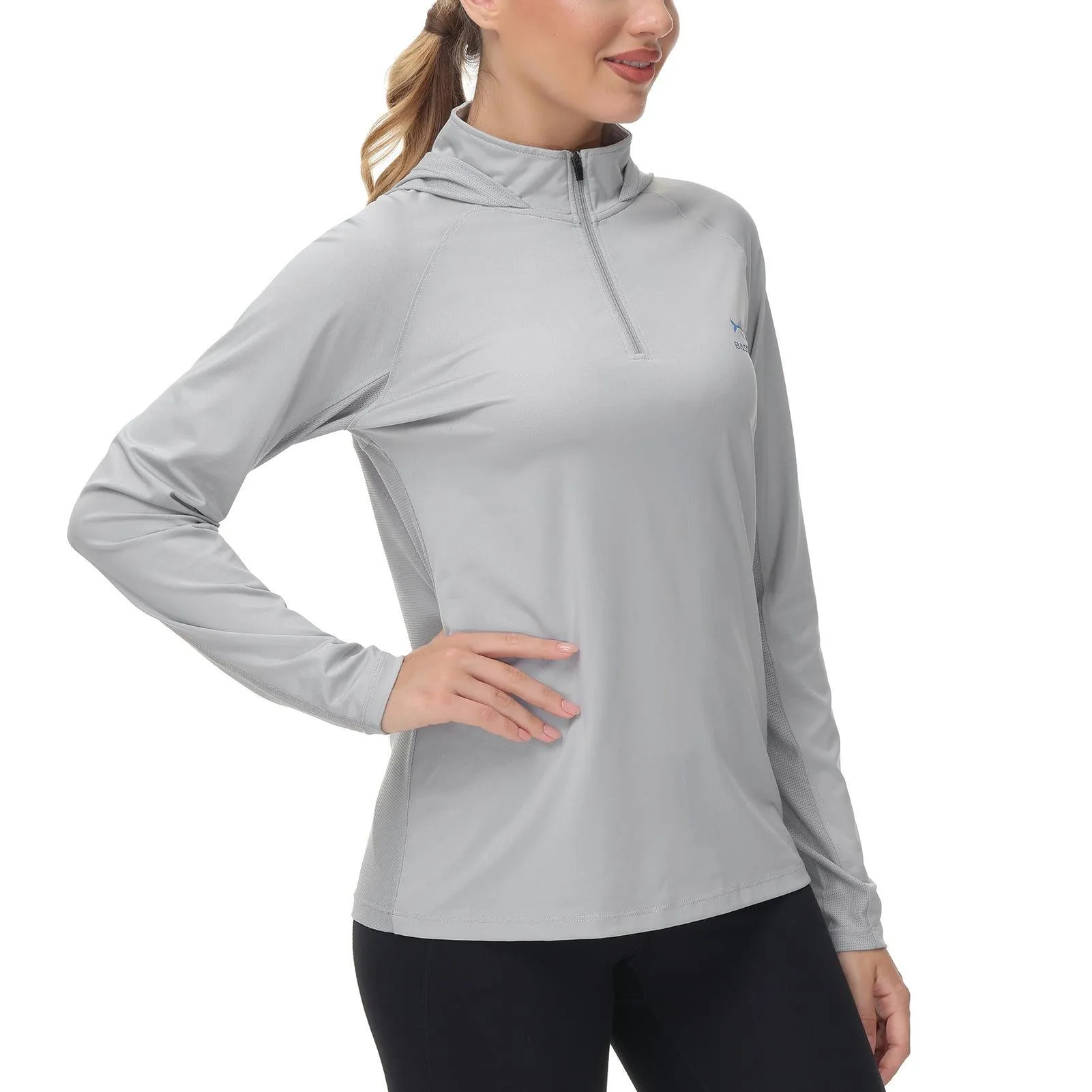 Women’s UPF 50  Long Sleeve Hoodie Half Zip Shirt