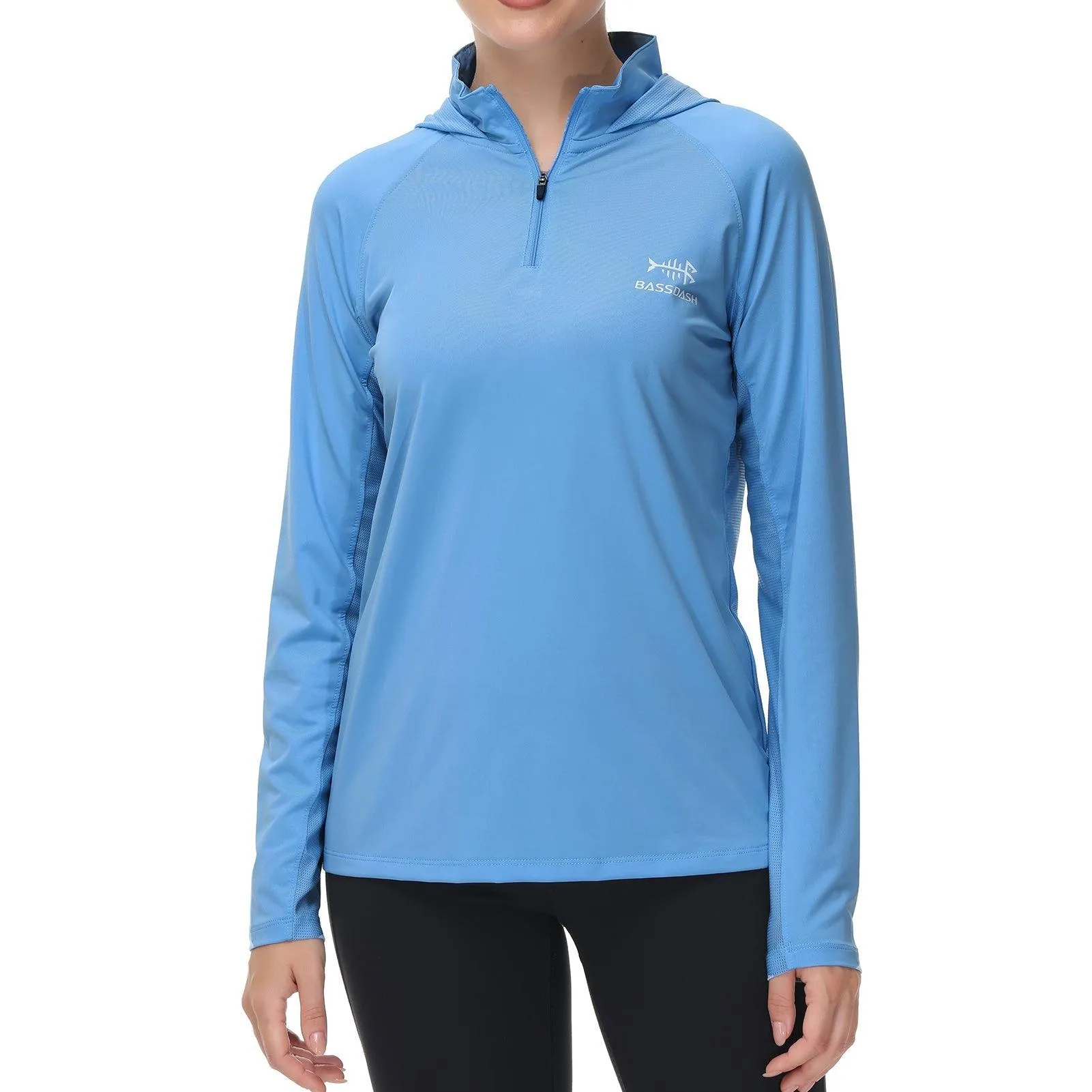 Women’s UPF 50  Long Sleeve Hoodie Half Zip Shirt