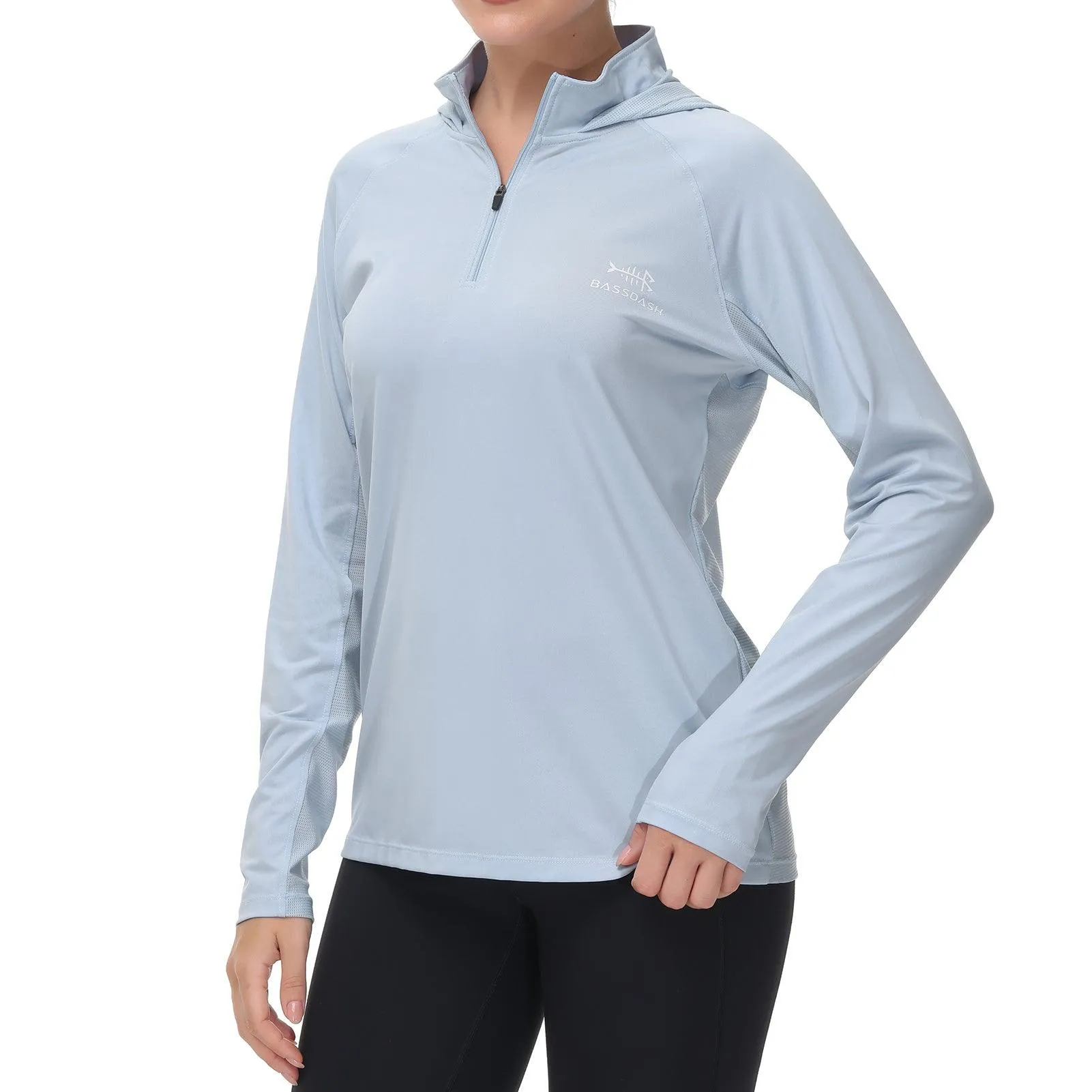 Women’s UPF 50  Long Sleeve Hoodie Half Zip Shirt