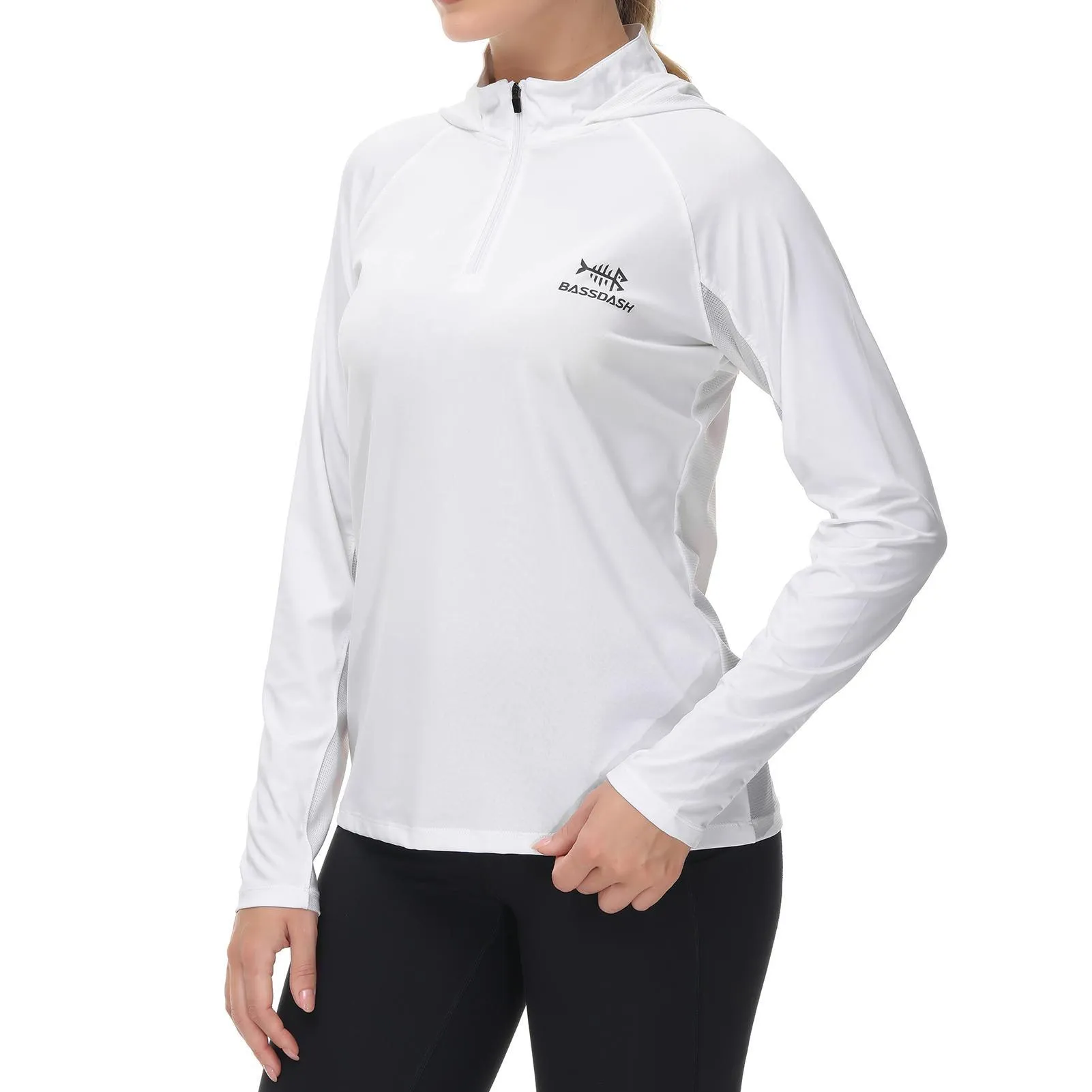 Women’s UPF 50  Long Sleeve Hoodie Half Zip Shirt