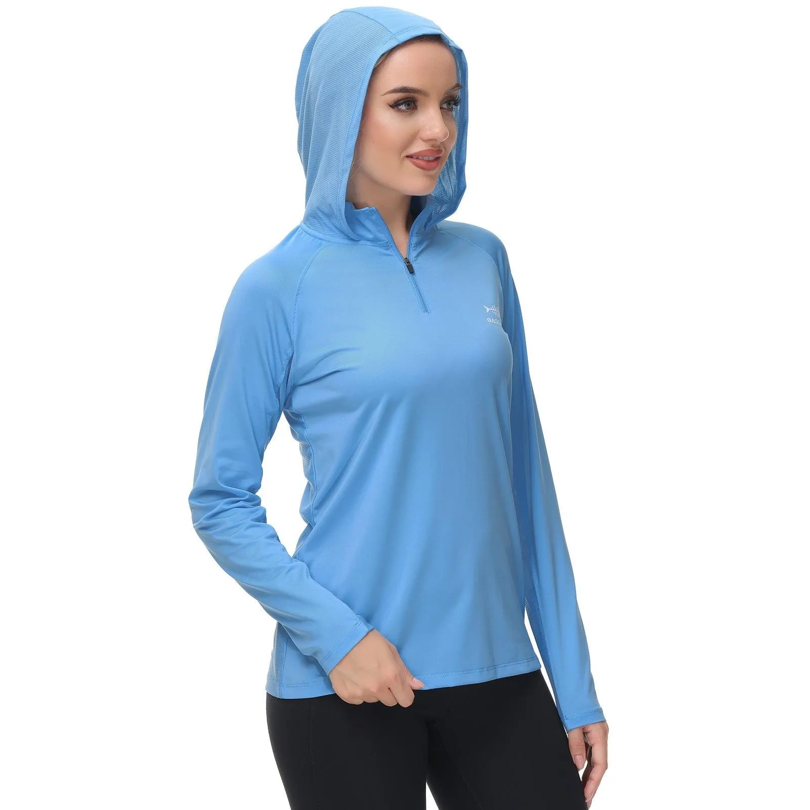 Women’s UPF 50  Long Sleeve Hoodie Half Zip Shirt